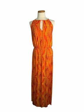 Vix Paula Hermanny Orange Printed Maxi Dress